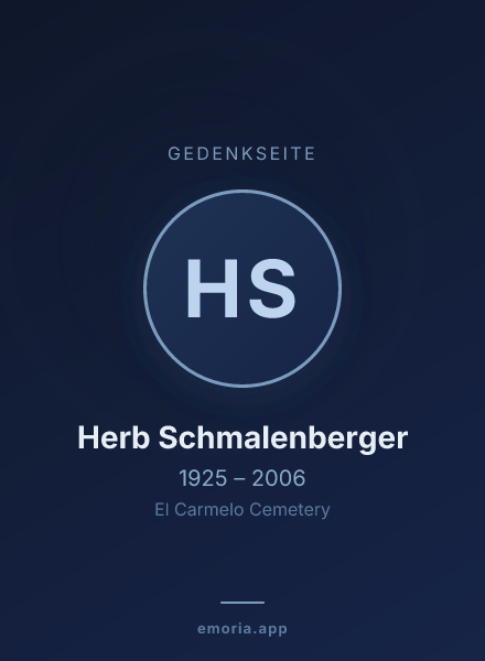 Gedenkportrait von Herb Schmalenberger