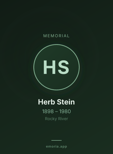 Memorial portrait of Herb Stein