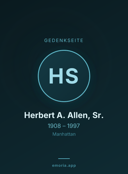 Gedenkportrait von Herbert A. Allen, Sr.