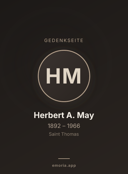 Gedenkportrait von Herbert A. May