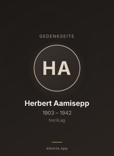 Gedenkportrait von Herbert Aamisepp