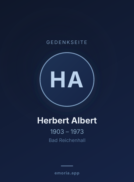 Gedenkportrait von Herbert Albert