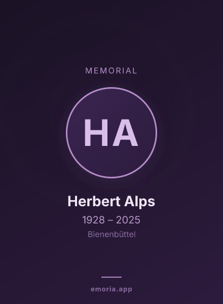 Memorial portrait of Herbert Alps