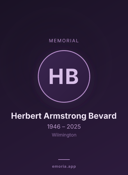 Memorial portrait of Herbert Armstrong Bevard