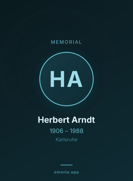 Memorial portrait of Herbert Arndt
