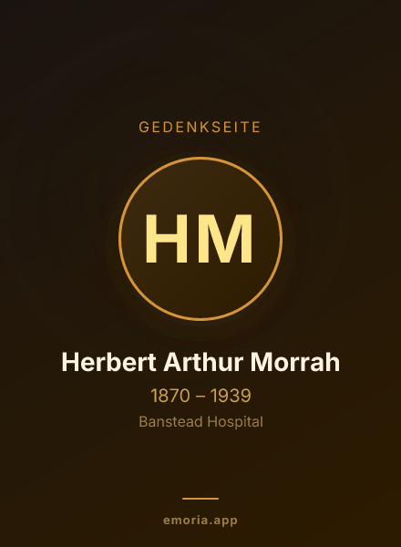 Gedenkportrait von Herbert Arthur Morrah