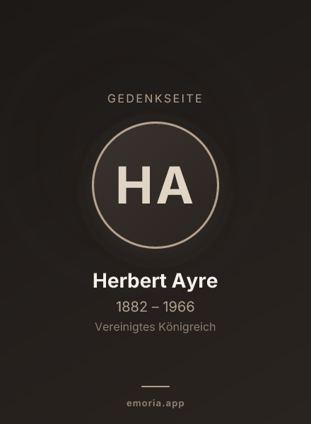 Gedenkportrait von Herbert Ayre