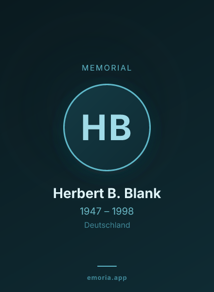 Memorial portrait of Herbert B. Blank