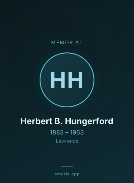 Memorial portrait of Herbert B. Hungerford