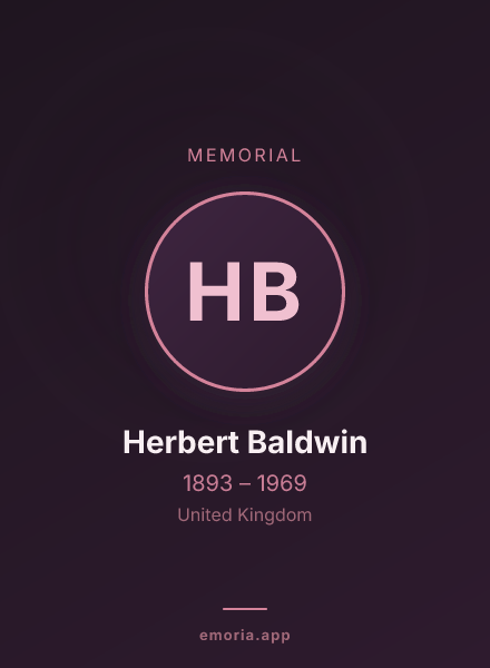 Memorial portrait of Herbert Baldwin