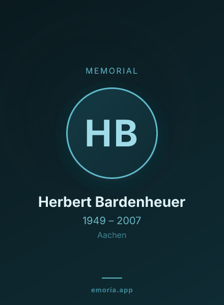 Memorial portrait of Herbert Bardenheuer