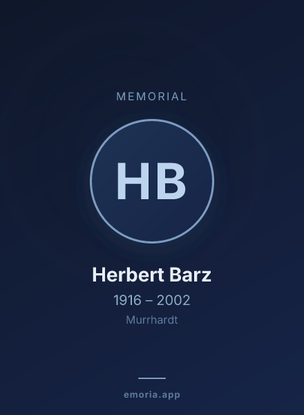Memorial portrait of Herbert Barz