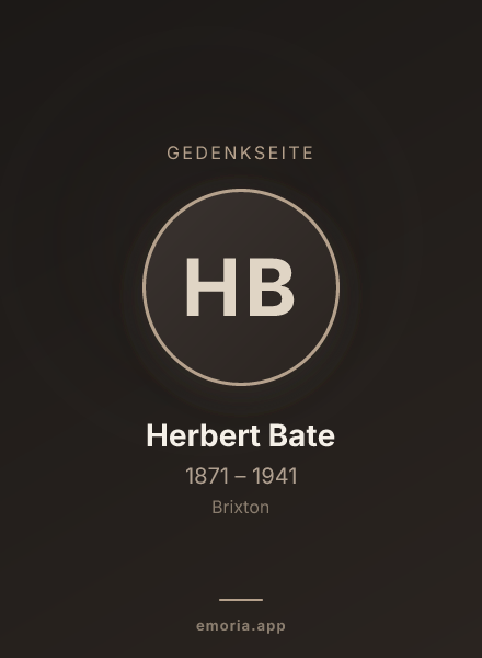 Gedenkportrait von Herbert Bate