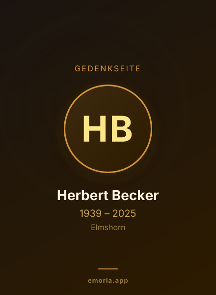Gedenkportrait von Herbert Becker