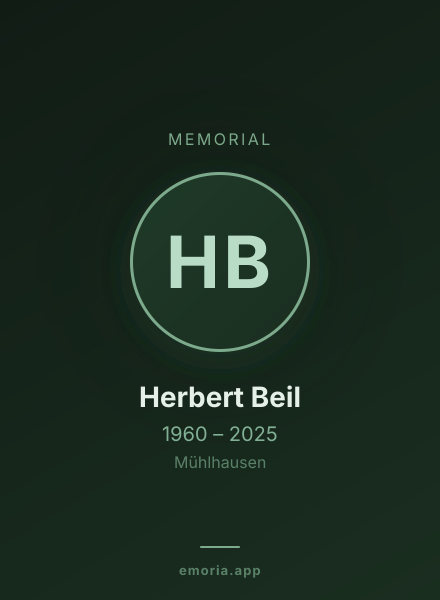 Memorial portrait of Herbert Beil