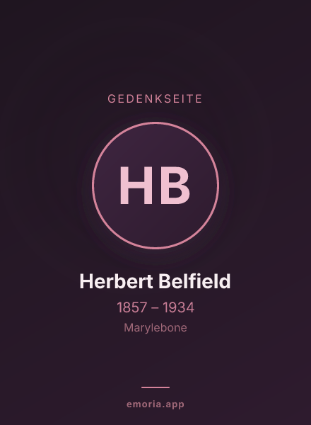 Gedenkportrait von Herbert Belfield