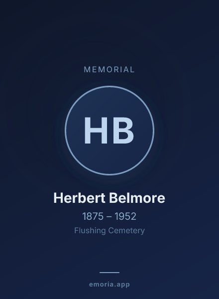 Memorial portrait of Herbert Belmore