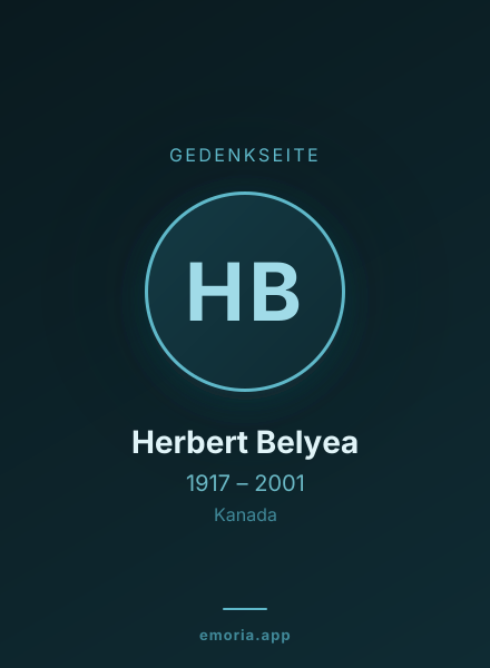 Gedenkportrait von Herbert Belyea