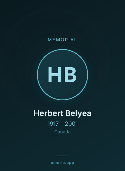 Memorial portrait of Herbert Belyea