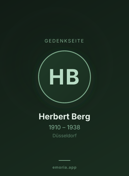 Gedenkportrait von Herbert Berg