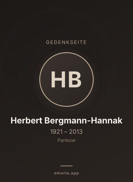 Gedenkportrait von Herbert Bergmann-Hannak