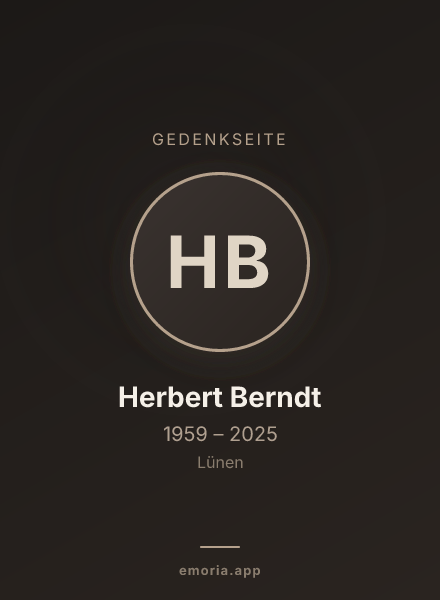 Gedenkportrait von Herbert Berndt