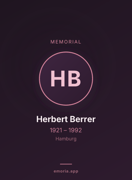 Memorial portrait of Herbert Berrer