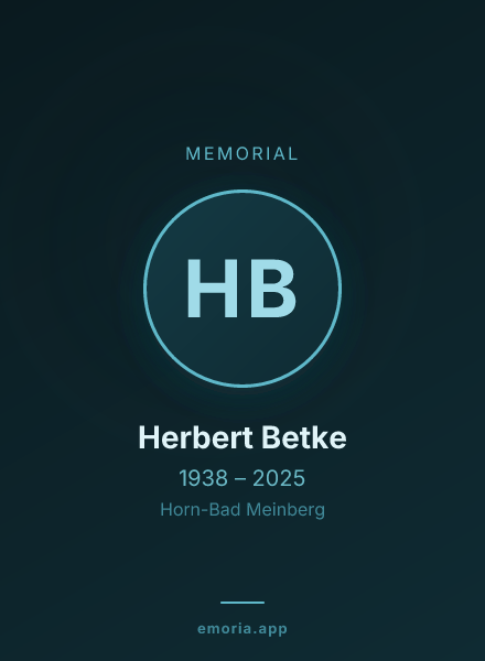 Memorial portrait of Herbert Betke