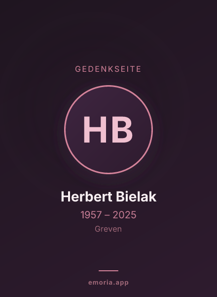 Gedenkportrait von Herbert Bielak