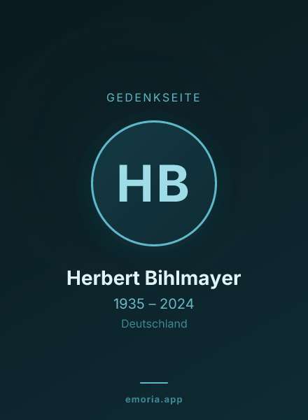 Gedenkportrait von Herbert Bihlmayer
