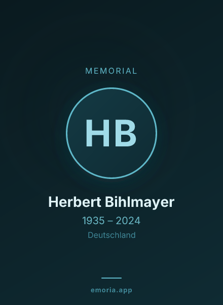 Memorial portrait of Herbert Bihlmayer
