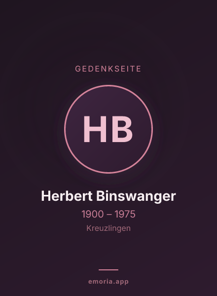 Gedenkportrait von Herbert Binswanger