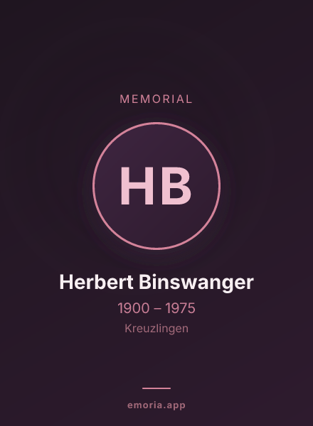 Memorial portrait of Herbert Binswanger