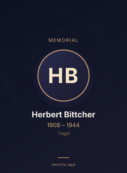 Memorial portrait of Herbert Bittcher