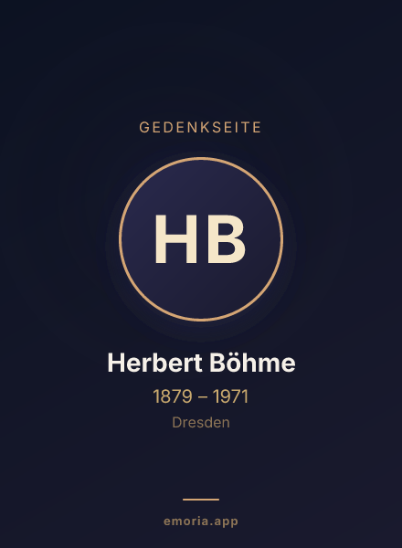 Gedenkportrait von Herbert Böhme