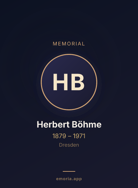 Memorial portrait of Herbert Böhme