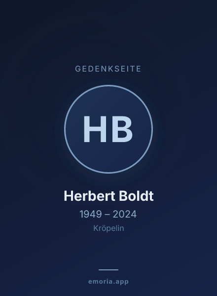 Gedenkportrait von Herbert Boldt