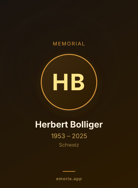 Memorial portrait of Herbert Bolliger