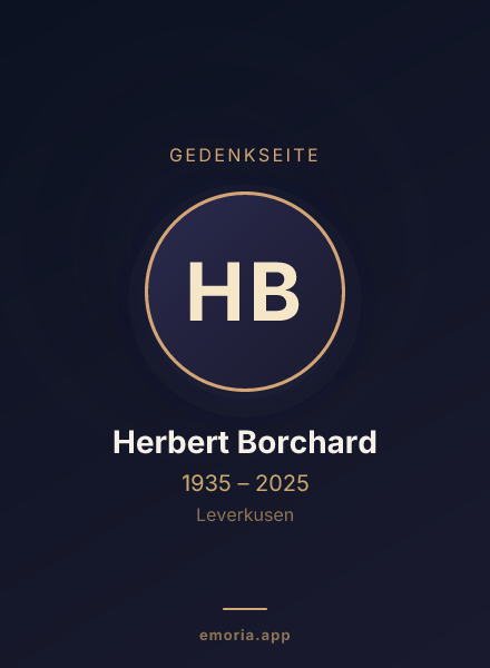 Gedenkportrait von Herbert Borchard