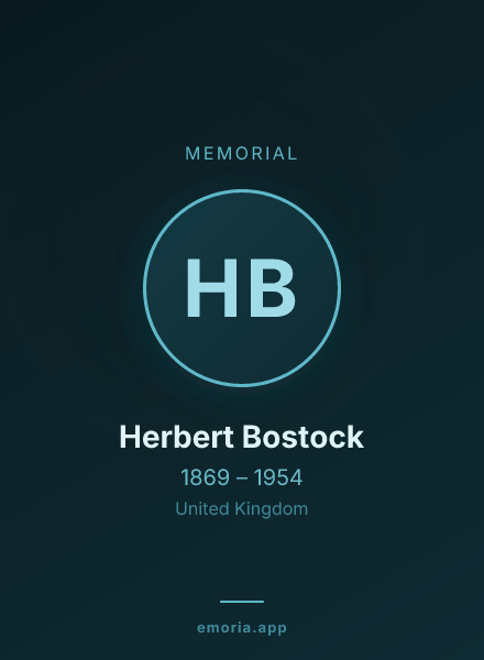 Memorial portrait of Herbert Bostock