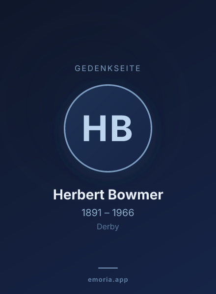 Gedenkportrait von Herbert Bowmer