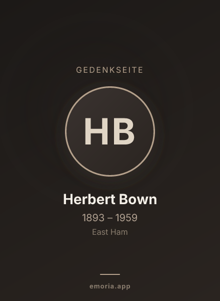 Gedenkportrait von Herbert Bown