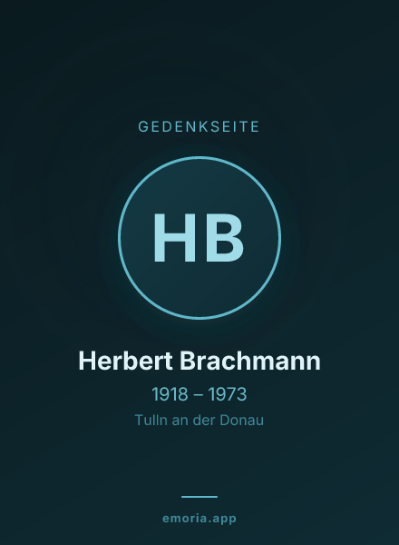 Gedenkportrait von Herbert Brachmann