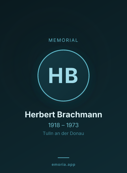 Memorial portrait of Herbert Brachmann