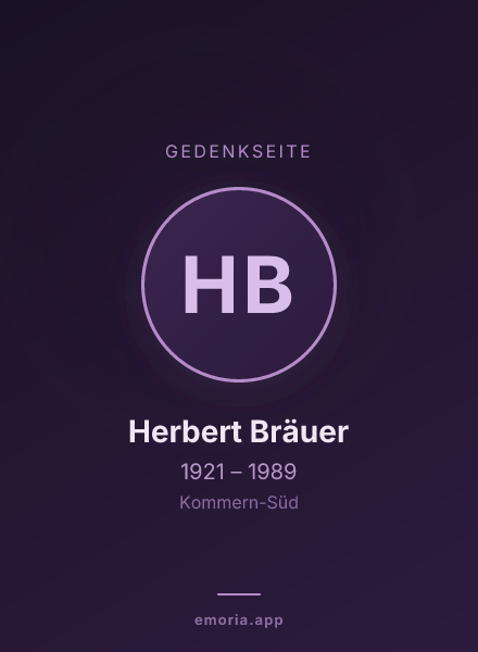 Gedenkportrait von Herbert Bräuer