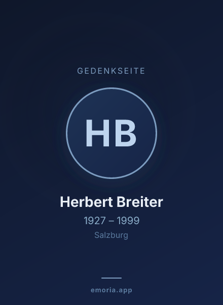 Gedenkportrait von Herbert Breiter