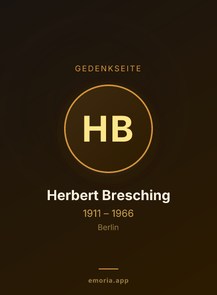 Gedenkportrait von Herbert Bresching