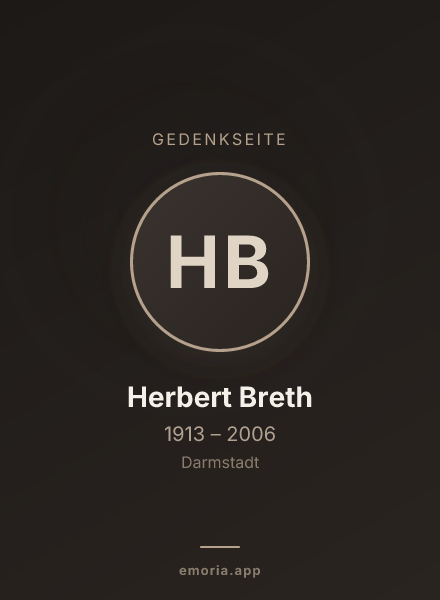 Gedenkportrait von Herbert Breth