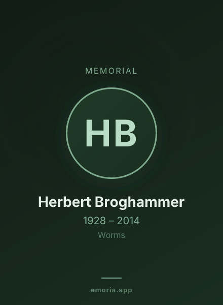 Memorial portrait of Herbert Broghammer