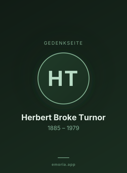 Gedenkportrait von Herbert Broke Turnor